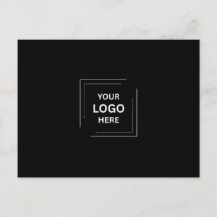 Schwarze Unternehmensgeschäfts-Branding-Postkarten Postkarte