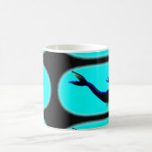 schwarze Unterwassermeerjungfrau Kaffeetasse (Mittel)