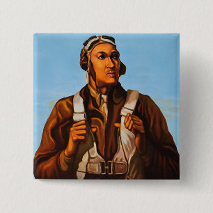 Schwarze US-Kampfjetpiloten des Zweiten Weltkriegs Button