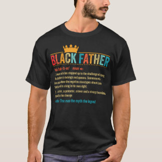 Schwarze Vater Definition Vatertag Afrikanisch T-Shirt