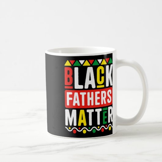 Schwarze Väter Problem für Männer Vater Geschichte Kaffeetasse (Rechts)