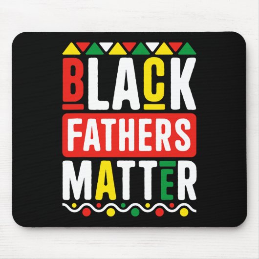 Schwarze Väter Problem für Männer Vater Geschichte Mousepad (Vorne)