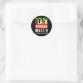 Schwarze Väter Problem für Männer Vater Geschichte Runder Aufkleber (Tasche)