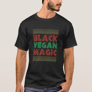 Schwarze vegane Magie Vegetarischer Afro Stolz Sch T-Shirt