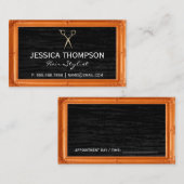 Schwarze Velvet | Antiquitätenrahmen Visitenkarte (Vorne/Hinten)