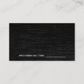 Schwarze Velvet Visitenkarte (Rückseite)