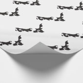Schwarze Version der Tätowierung einer Geschenkpapier (Ecke)