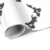 Schwarze Version der Tätowierung einer Geschenkpapier (Rolleneckpunkt)