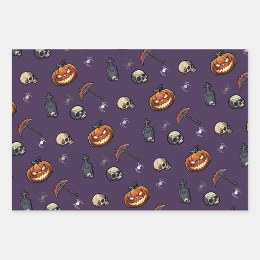 🖤 Schwarze Version - Wrapping Paper Geschenkpapier Set (Vorderseite 2)