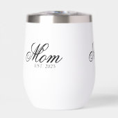 Schwarze verzierte Schriftart Established Mom (Vorderseite)