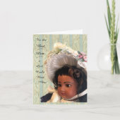 Schwarze Viktorianische antike Puppenkarte für Mam Karte (Vorderseite)