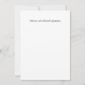 Schwarze Viktorianische Einladungskarten für Hochz (Rückseite)