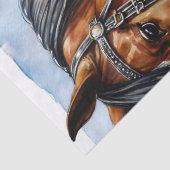 Schwarze viktorianische Frau mit Pferd-Tissue-Papi Seidenpapier (Detail)