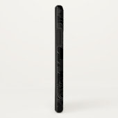 Schwarze Vintage Blumenlatte Case-Mate iPhone Hülle (Hinten/Rechts)