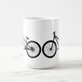 Schwarze Vintage Gebirgsfahrrad-Tasse Kaffeetasse (Mittel)