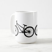 Schwarze Vintage Gebirgsfahrrad-Tasse Kaffeetasse (Vorderseite Links)