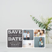 SCHWARZE VINTAGE LÖSUNG | Ankündigung Datum freiha (Stehend Vorderseite)