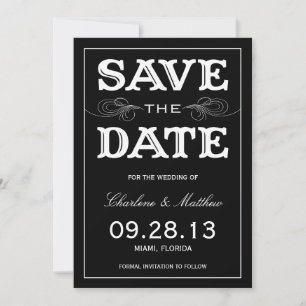SCHWARZE VINTAGE %PIPE% SAVE THE DATE MITTEILUNG