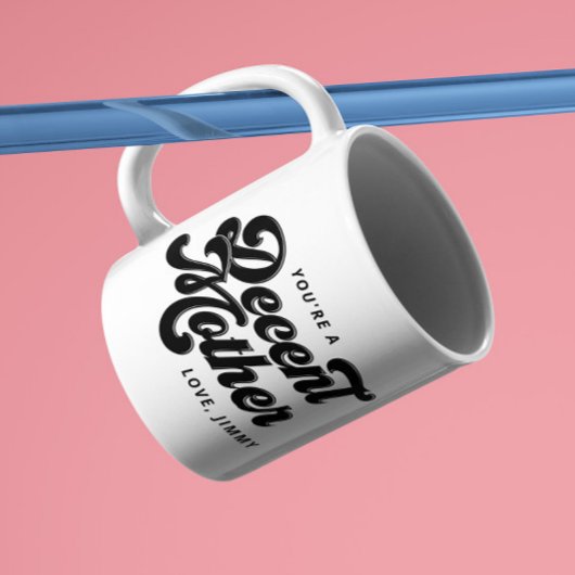 Schwarze Vintage Retro-anständige Mutter-Tasse Kaffeetasse