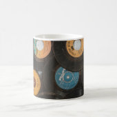 Schwarze Vinyl-Klassikerplatten Kaffeetasse (Mittel)