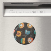 Schwarze Vinyl-Klassikerplatten Magnet (In Situ (Geschirrspüler))