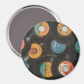 Schwarze Vinyl-Klassikerplatten Magnet (Vorderseite/Rückseite)