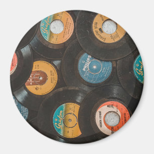 Schwarze Vinyl-Klassikerplatten Magnet