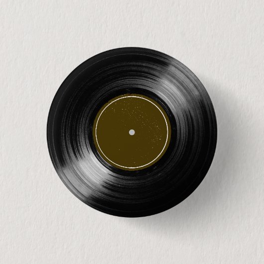 schwarze Vinyl-Schallplatte Button (Vorderseite)