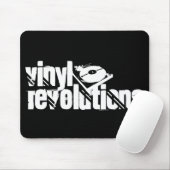 Schwarze Vinylrevolutionen Mousepad (Mit Mouse)