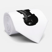 SCHWARZE VIOLIN-KRAWATTE - ÄNDERBARE HINTERGRUNDFA KRAWATTE (Gerollt)