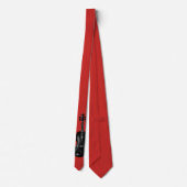 SCHWARZE VIOLIN-TIE-ON GEBÜRSTETE ROTE KIRSCHE KRAWATTE (Rückseite)