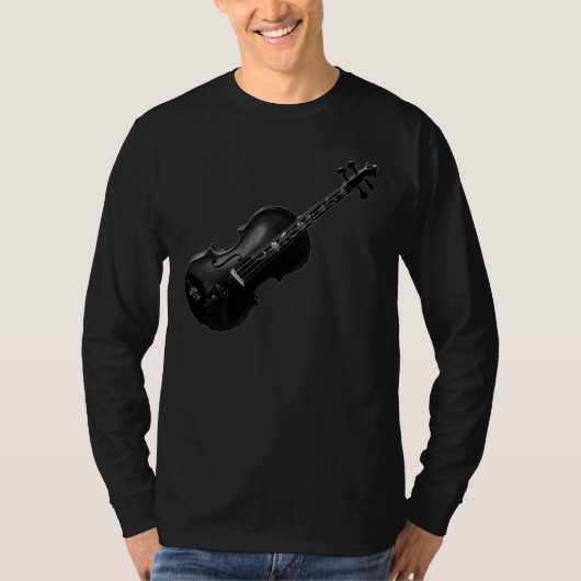 SCHWARZE VIOLINE AUF SCHWARZEM - T - SHIRT (Vorderseite)