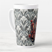 Schwarze Violine in Art Deco GMajor Keramik Latte Milchtasse (Linke Ecke)