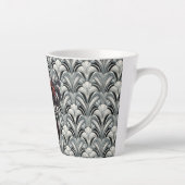 Schwarze Violine in Art Deco GMajor Keramik Latte Milchtasse (Rechts)