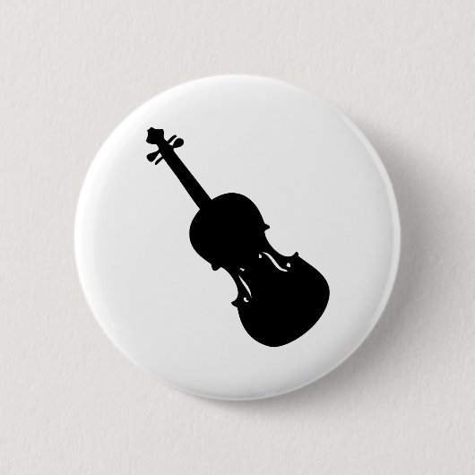 schwarze Violinenikone Button (Vorderseite)