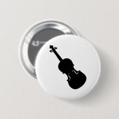 schwarze Violinenikone Button (Vorne & Hinten)