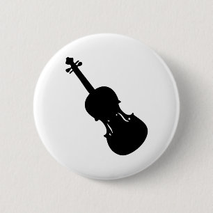 schwarze Violinenikone Button