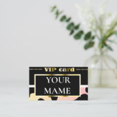 Schwarze Vip-Karte mit Gold Visitenkarte (Stehend Vorderseite)