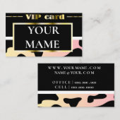 Schwarze Vip-Karte mit Gold Visitenkarte (Vorne/Hinten)