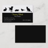 Schwarze Visitenkarte (Vorne/Hinten)