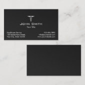Schwarze Visitenkarte (Vorne/Hinten)