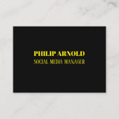 Schwarze Visitenkarte (Vorderseite)