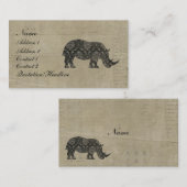 Schwarze Visitenkarte (Vorne/Hinten)