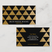 Schwarze Visitenkarte (Vorne/Hinten)