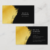 Schwarze Visitenkarte (Vorne/Hinten)