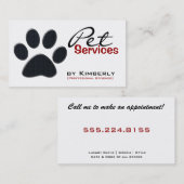 Schwarze Visitenkarte (Vorne/Hinten)