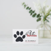 Schwarze Visitenkarte (Stehend Vorderseite)