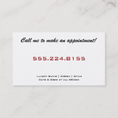 Schwarze Visitenkarte (Rückseite)