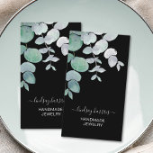 Schwarze Visitenkarte für Blumenschmuck