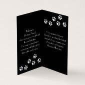 Schwarze Visitenkarte für Cattery Visitenkarten (Innenseite)